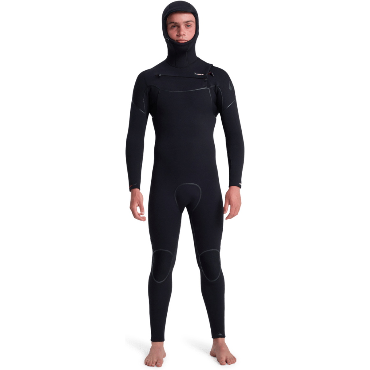 Roupa De Mergulho Com Capuz Quiksilver Marathon Sessions 2025 Masculina, Zíper No Chest Zip 5/4/3mm 25AW203501 - Black